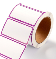 Étiquettes thermiques directes en PVC activées par l'eau 57x32mm 100x50mm Rouleaux d'étiquettes autocollantes à code-barres Adhésif acrylique thermofusible pour la fermeture des sacs
