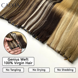 Extensiones de Cabello Humano Invisible Ruso de Doble Trama, 100% Cabello Humano, Trama Fina Genius Weft, Puntas Gruesas, Extensiones de Cabello Humano Genius Weft - Product Image 4