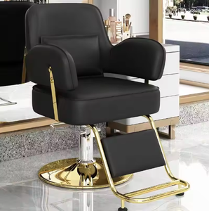 Vendita calda salone di bellezza mobili in pelle Top seller parrucchiere stile Base dorata salone di barbiere sedia - Product Image 2