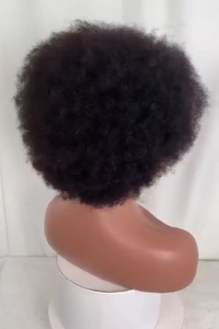 Pelucas Cortas de Cabello Humano <span class=keywords><strong>Afro</strong></span> Rizado con Doble Trama de 13*4 - Product Image 6