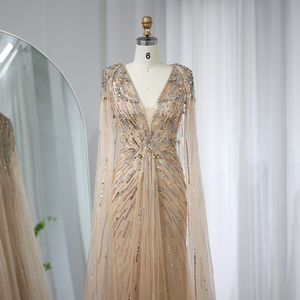 Sharon ha detto SS399 abiti <span class=keywords><strong>da</strong></span> <span class=keywords><strong>sera</strong></span> di lusso Dubai cristallo verde salvia con mantella oro <span class=keywords><strong>fucsia</strong></span> elegante <span class=keywords><strong>abito</strong></span> <span class=keywords><strong>da</strong></span> festa di nozze <span class=keywords><strong>da</strong></span> donna - Product Image 5