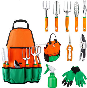 Chaud coloré 9 pièces Pack robuste Kit d'outils de jardinage sac pratique pelle fourchette râteau élagage cisaillement pulvérisateur pelle jardin ensemble d'outils - Product Image 2