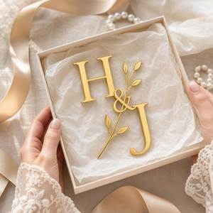 Décoration de gâteau personnalisée avec initiales, breloque en acrylique pour mariage et fiançailles, décoration de cérémonie de fiançailles, cadeau d'anniversaire - Product Image 5