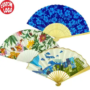 High Quality Custom Carved Bamboo Classical Fan Paper Spanish Hand Fan