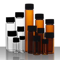 Ampoules de laboratoire pour échantillons et réactifs, flacons de sous-conditionnement pour médicaments lyophilisés, en verre transparent brun avec bouchon à vis, Chine