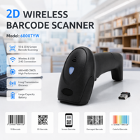 Escáner de Código de Barras Inalámbrico 6800TYW 1D 2D QR, Alta Sensibilidad, Lee Pantallas Móviles y Etiquetas de Papel, Sin Zona Muerta, 2.4G USB para POS