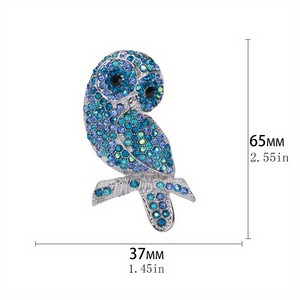 Personnalité pleine de strass hibou broche mode hommes femmes broche accessoires <span class=keywords><strong>bijoux</strong></span> - Product Image 2