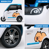 Voiture électrique élégante à 3 roues, carrosserie fermée, petit véhicule de transport de passagers, véhicule électrique à faible vitesse (NEV) pour les trajets familiaux courts