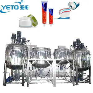 Yeto Automatische Tandpasta Productie Machine Vacuüm Emulgator Mixer Cosmetische Crème Lotion Homogenisator Emulgator