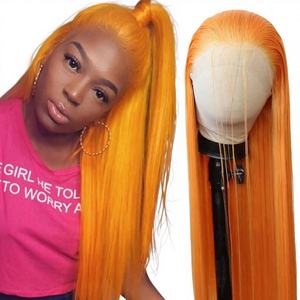 Perruque Lace Front Personnalisée Multicolore, Ligne de Cheveux Naturelle, Résistante à la Chaleur, Douce, Écologique, Longue et Lisse en Fibre Synthétique pour Femmes Noires - Product Image 1