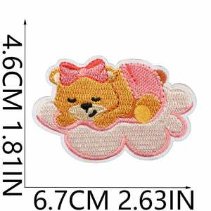 Nouvelles broderies thermocollantes : Étoile rose, Ours, Girafe, Cheval à bascule, Dauphin pour vêtements de bébé - Product Image 5