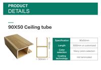 Panneaux muraux et de plafond intérieurs en tube carré, imitation bois, PVC WPC, imperméables, ignifuges, panneaux de décoration modernes