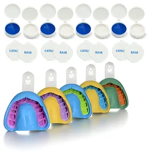 Consumibles productos tirantes Diy dentadura bandeja de silicona dientes boca Grillz molde de moldeo de oro Kit de Material de impresión Dental