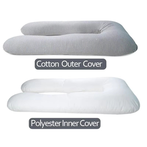 Oreiller de maternité en U extra large, lavable, en coton, <span class=keywords><strong>pour</strong></span> soutenir <span class=keywords><strong>le</strong></span> ventre, <span class=keywords><strong>le</strong></span> <span class=keywords><strong>dos</strong></span> et les hanches des femmes enceintes - Vente en gros usine - Product Image 3