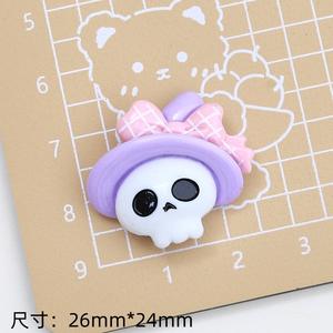 Halloween dibujos animados lindo cráneo cabeza calabaza caramelo fantasma encantos caja del teléfono basura decoraciones Diy zapatos flores accesorios para el cabello - Product Image 5