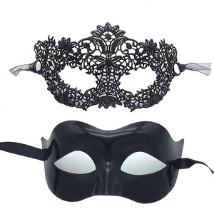 Set di Maschere in Plastica con Pizzo Floreale per Coppie, Maschere Veneziane a Mezzo Volto per Capodanno, per Costumi da <span class=keywords><strong>Donna</strong></span> e Uomo - Product Image 5