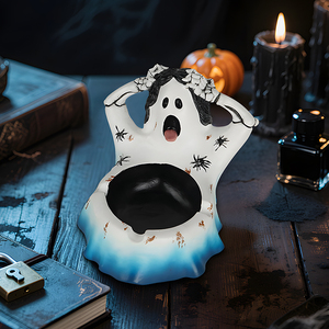 Cendrier fantôme d'Halloween en résine, cendrier fantôme hurlant effrayant, décoration de table pour fête d'Halloween, nouveauté, ornement d'horreur pour la maison, cadeau - Product Image 1