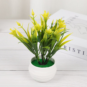 Plantes artificielles en pot Yiwu Datuo Florist 12x15 cm, décoration intérieure, verdure pour la maison, le bureau ou la table. - Product Image 3