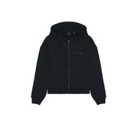 Sweat à capuche zippé 320 GSM en coton molletonné épais, broderie personnalisée, coupe ample à épaules tombantes
