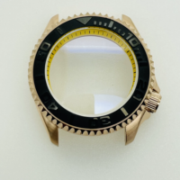 Boîtier de montre de plongée 42 mm PC Gold Modified Abalone 007, pièces de montre compatibles avec le mouvement mécanique NH35 NH36A