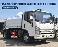 Camion-citerne à eau ISUZU 700P 8000L ELF de haute qualité, acier au carbone, transmission manuelle 4x2, moteur diesel
