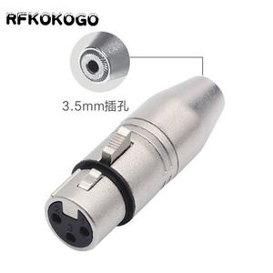 XLR3ピンオスメスプラグコンバーターから3.5mm1/8 "TRSミニジャックメスステレオマイクアダプターオーディオコネクター - Product Image 3