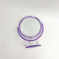 Miroir de bureau en plastique en gros d'usine rond double face cadeau promotion miroir cosmétique 2X miroir de grossissement 3