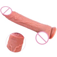 Vente en gros de gros dildos en silicone, pénis masculin réaliste, doux, naturel, pour couples, jouets sexuels pour adultes, masturbation