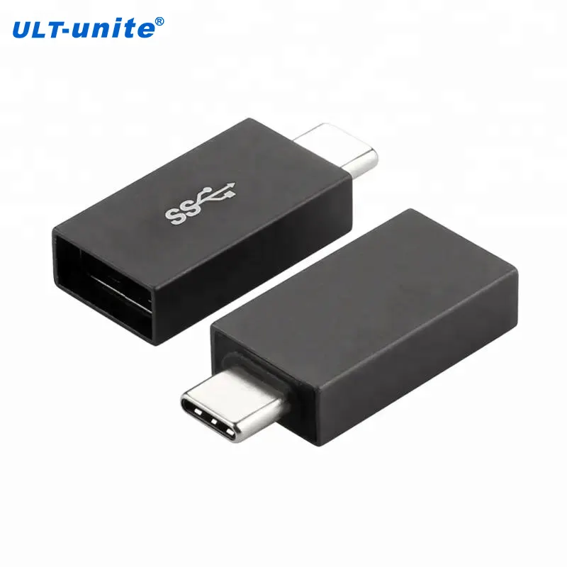 Ult-unite-Adaptador de aleación de aluminio tipo C a USB 3,0, convertidor OTG tipo C a USB