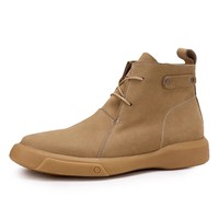 Nouveauté - Bottes à lacets en cuir véritable pour homme avec semelles épaisses, doublure en peau de porc, cuir de vachette pleine fleur et semelles antidérapantes