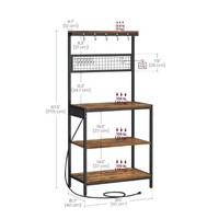 Étagère de rangement multi-niveaux sur pied au design moderne pour cuisine et salon