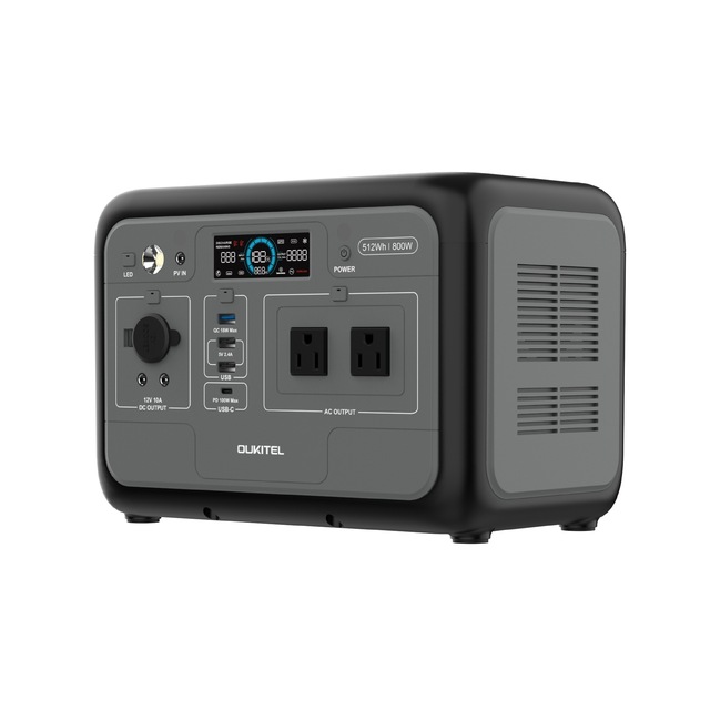 800W 512Wh Portable Power Station Fast Charging Outdoor Generator for Camping Emergency