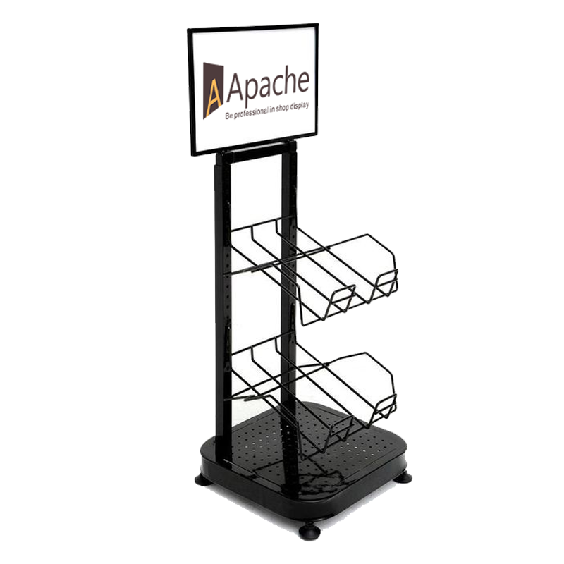 Apache Customizable Metal Display Rack Magazine Stand for Supermarket — view 3