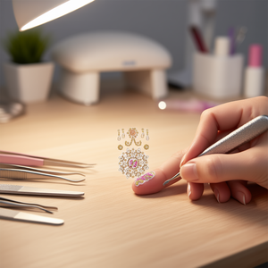 Set di adesivi con strass ILAN 39018-2 decorativi lucidi per nail art - Product Image 2