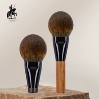 Pinceau à poudre libre doux et moelleux, grand format, portable, pour le voyage, avec logo personnalisé