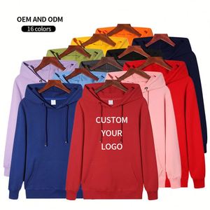 Nouveau sweat à capuche unisexe en coton, coupe droite, manches longues, couleur unie, style streetwear décontracté, avec poches, 280g, vente en gros - Product Image 4