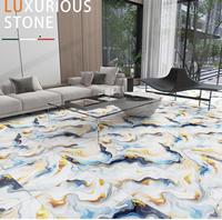 Marbre bleu doré 60x60 cm, Sikafloor, matériau de construction en pierre pour extérieur et intérieur, matériau de décoration flexible pour mur
