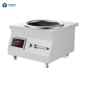 10KW 380V Restaurante comercial Cocinas industriales Estufas de freír redondas chinas Agitar Gran rango de wok de inducción eléctrica - Product Image 1
