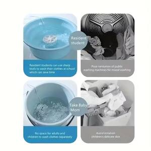 Mini Lavadora Portátil para el Hogar y Dormitorio, para Ropa Interior y Calcetines, Mini Lavadora Compacta con Turbina - Product Image 2