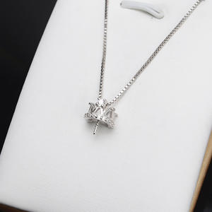 Pendentif Couronne en Argent S925 Wenchi pour Femme, Bijou DIY avec Plateau Vide Demi-Phénix pour Perles, Nouveau 14232 Chine - Product Image 4