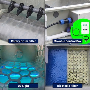 Systèmes de filtration pour bassin à carpes Koï Cowater, lampe UV et filtre à tambour pour aquarium et bassin paysager, plusieurs chambres de médias biologiques, <span class=keywords><strong>pompe</strong></span> et moteur 220V - Product Image 5