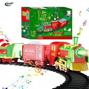 Trenes de Juguete Navideños <span class=keywords><strong>para</strong></span> <span class=keywords><strong>Alrededor</strong></span> <span class=keywords><strong>del</strong></span> Árbol, Trenes de Juguete con Sonido y Luces, <span class=keywords><strong>Tren</strong></span> de Juguete Modelo <span class=keywords><strong>para</strong></span> Niños Pequeños - Product Image 1