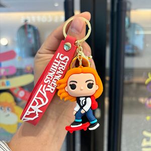 Wholesale New Stranger Things Horror TV Sci-Fi Inspired Dustin Eleven Keychain <b>Custom</b> 3D PVC Plastic <b>Key</b> Chains Gifts - Product Image 5