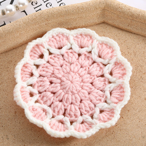 2025 maßge schneiderte Wave Lace Tisch Untersetzer Matte Stoff Häkeln Gestrickt Bunt en Yard Tee Kaffeetasse Matte Pad für den täglichen Gebrauch - Product Image 2
