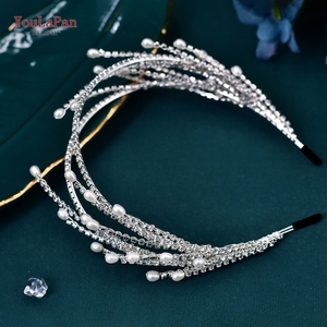 YouLaPan <span class=keywords><strong>HP605</strong></span> Elegante Diadema Plateada para Novia, Joyería para el Cabello de Boda, Diseño de Ramas Brillantes, Hermosos Accesorios para el Cabello de Mujer - Product Image 3