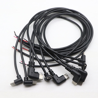90-Grad-USB-C-auf-2-Pin-Kabel mit Offenem Ende, Rechtwinkligem USB-Typ-C-Stecker, Pigtail-Stromkabel