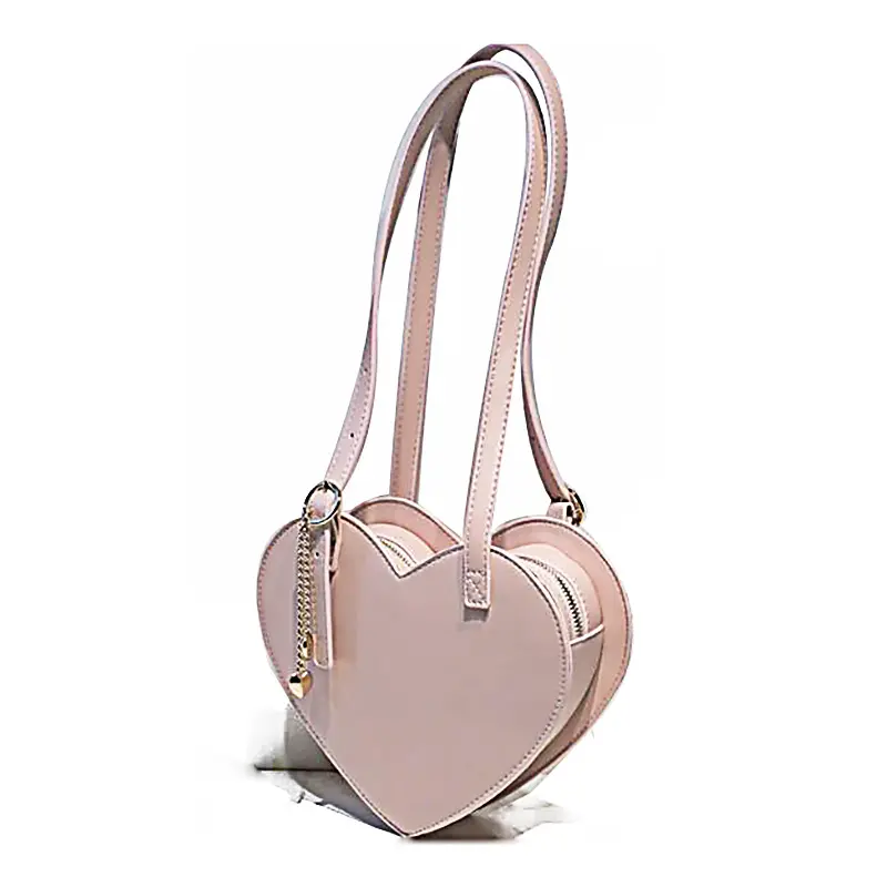 Woman bags top genuine leather or PU customized cross body satchels supplier girls fashion women shoulder handled bag cute heart