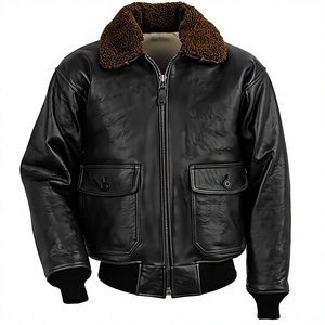 Chaqueta de Piloto Aviador G-1 para Hombre, Estilo Bomber R.A.F Vintage, con Cuello de Piel de Oveja, Ecológica, Anti-UV, de Secado Rápido y Transpirable - Product Image 1