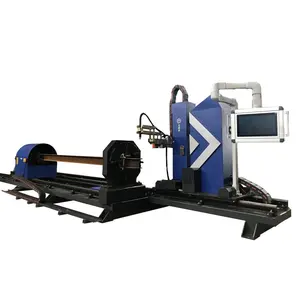 cnc plasma cutting machine for channel iron/metal pipe plasma cutting machine bevelling