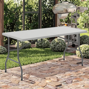180cm bán buôn 6ft ngoài trời hoặc trong nhà gấp trong một nửa nhựa bàn ăn và ghế cho các sự kiện cho nội thất sân vườn - Product Image 3